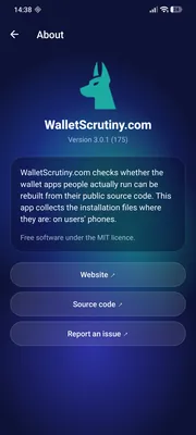 About: WalletScrutiny.com checks whether the wallet apps people actually run can be rebuilt from their public source code
